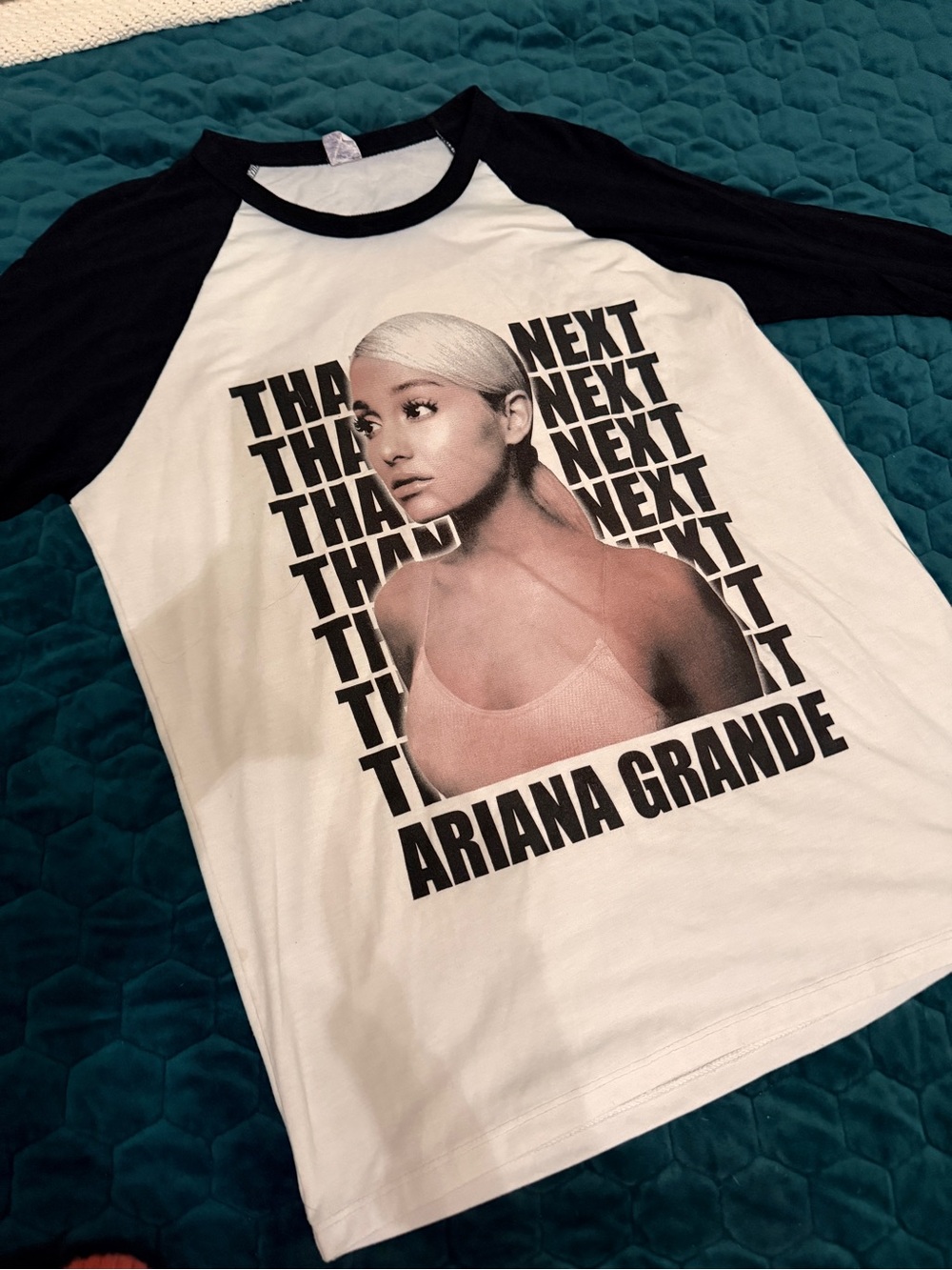 Ariana Grande Concert Dates Med Medium Black & White Tee Thank You Next